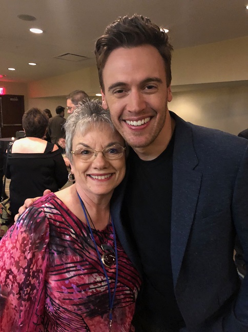 Marcia Neel with actor Erich Bergen