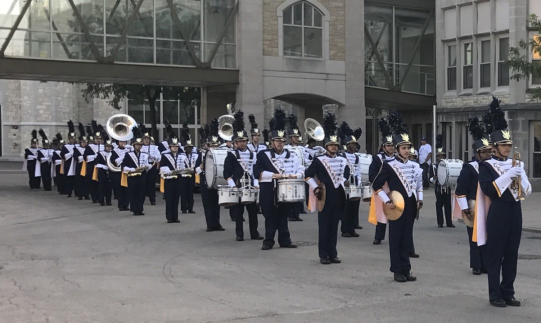 Joliet Central High School band in uniform