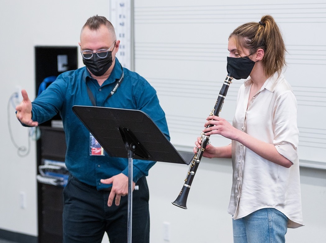 female clarinet student 