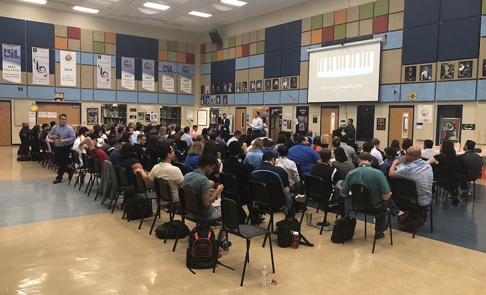 Johnson High School's original band hall built when the school opened in 2008. Johnson High School's old band hall