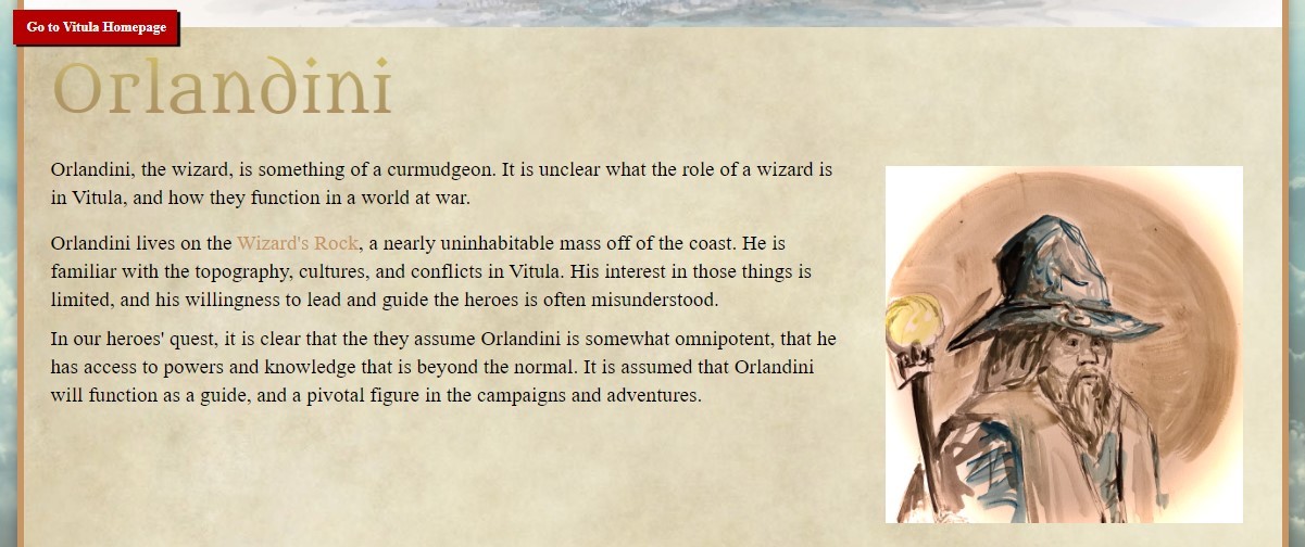 screen shot of description of character from Novice to Ninja RPG