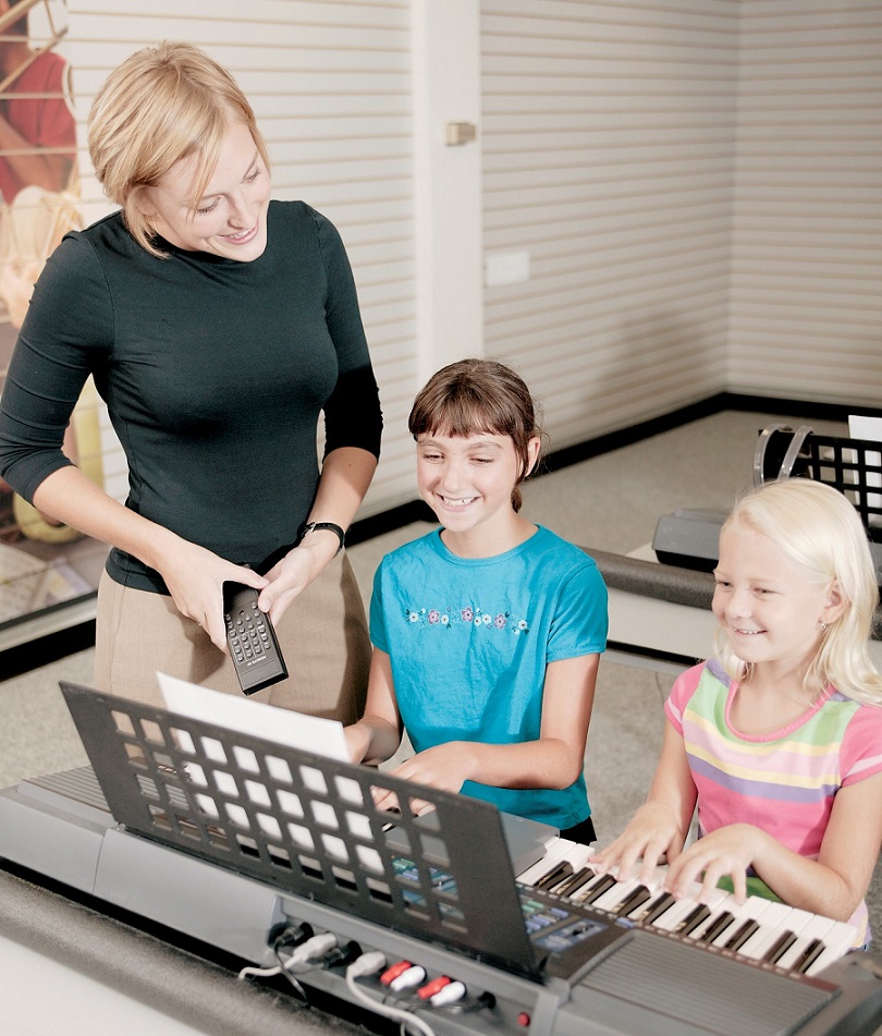 Teacher with 2 girls