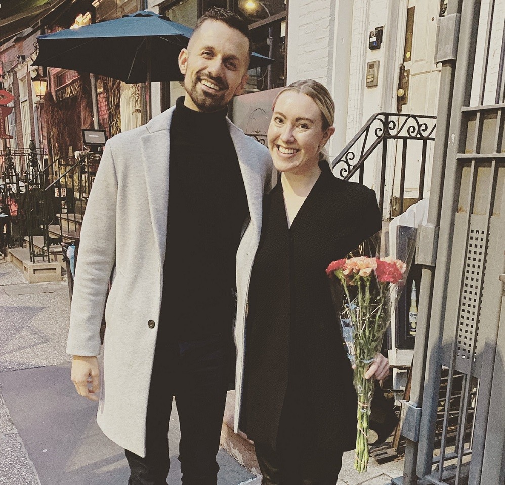 Dr. Justin John Moniz with student Christina Swanson