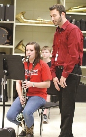 director Sean Furilla with music student