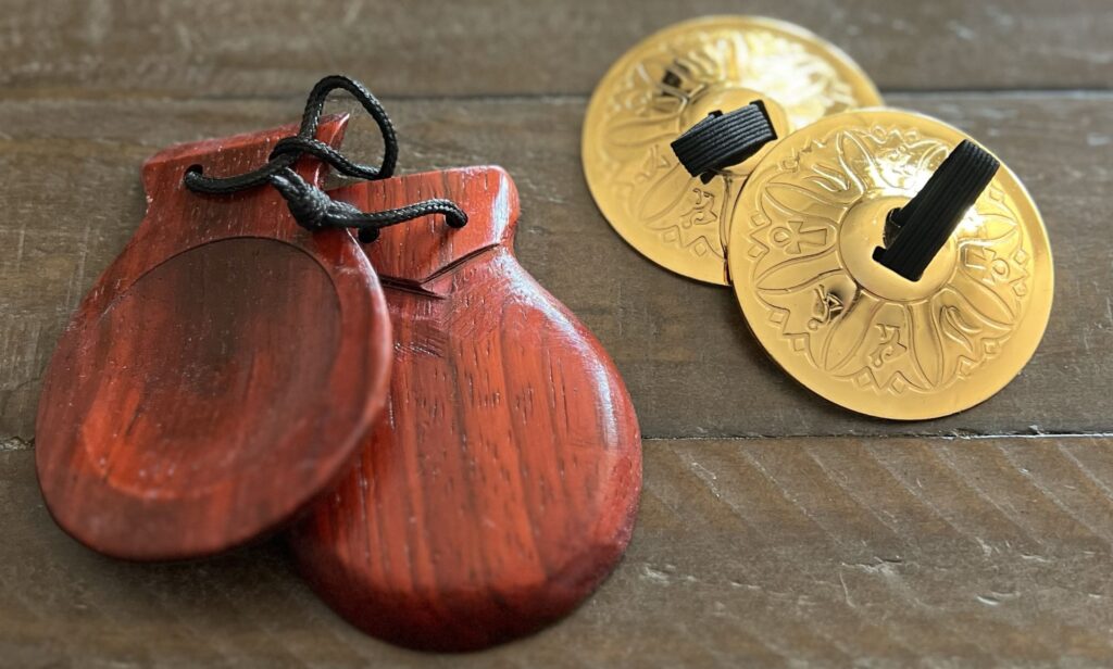 Castanets and finger cymbals.