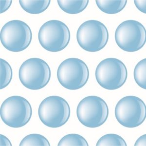 Light blue bubbles on a white background.