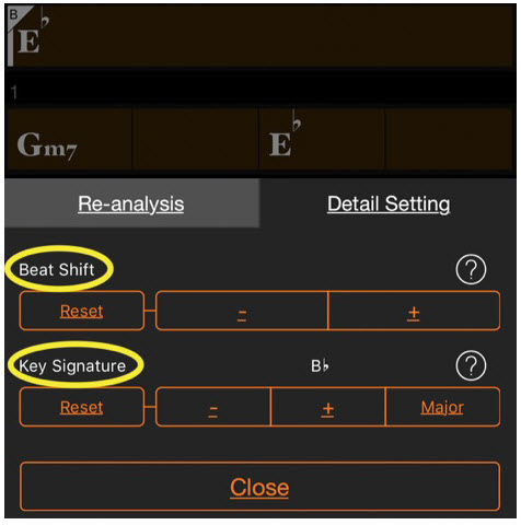 audio to score 8 Screenshot of apps with specificoptions highlighted.