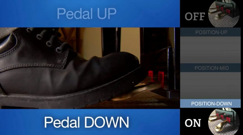 Pedal up-down Image of a pedal going down