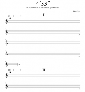 John Cage 4 33 Musical annotation.