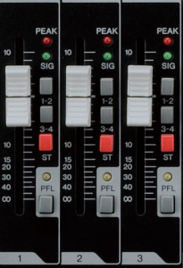 Close-up of the controls.