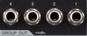 Close-up of jack outlets.