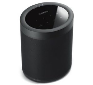 yamaha ms20 Small vertical oval shaped audio speaker. The touchscreen controls on top are displayed.
