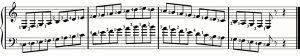 Yamaha_Blog_scales_in_thirds.eps-4 Four bars of musical annotation.
