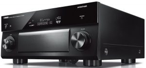 RX-A3080 (1) AV receiver front view with controls and display screen.