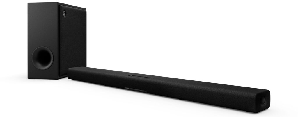 SR_X50A A Yamaha sound bar and wireless subwoofer.