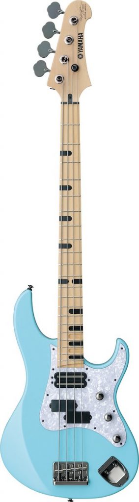 attitude_ltd3 4-string bass guitar in Sonic Blue finish.