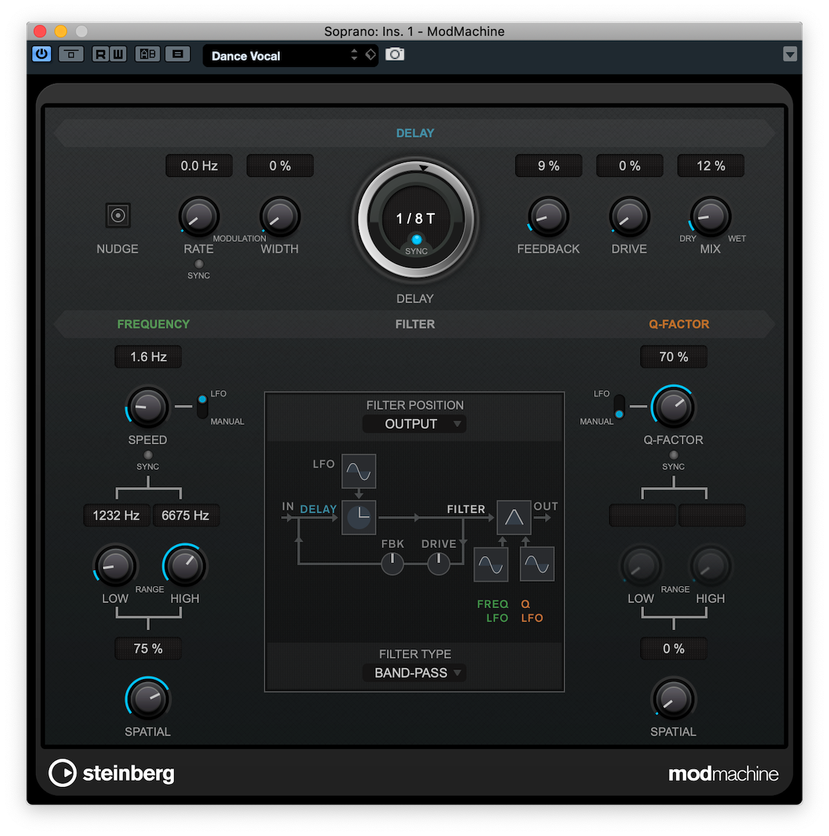Fig. 5 Screenshot of the Cubase Pro ModMachine plug-in.