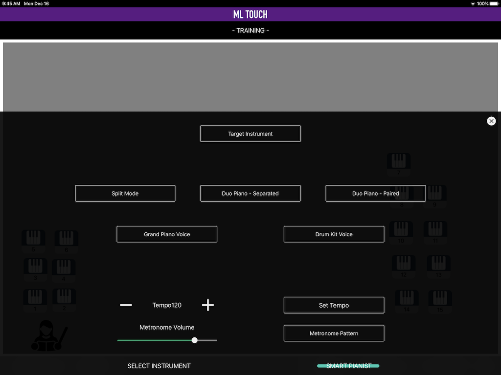 Image 12 Additional features in ML Touch App.