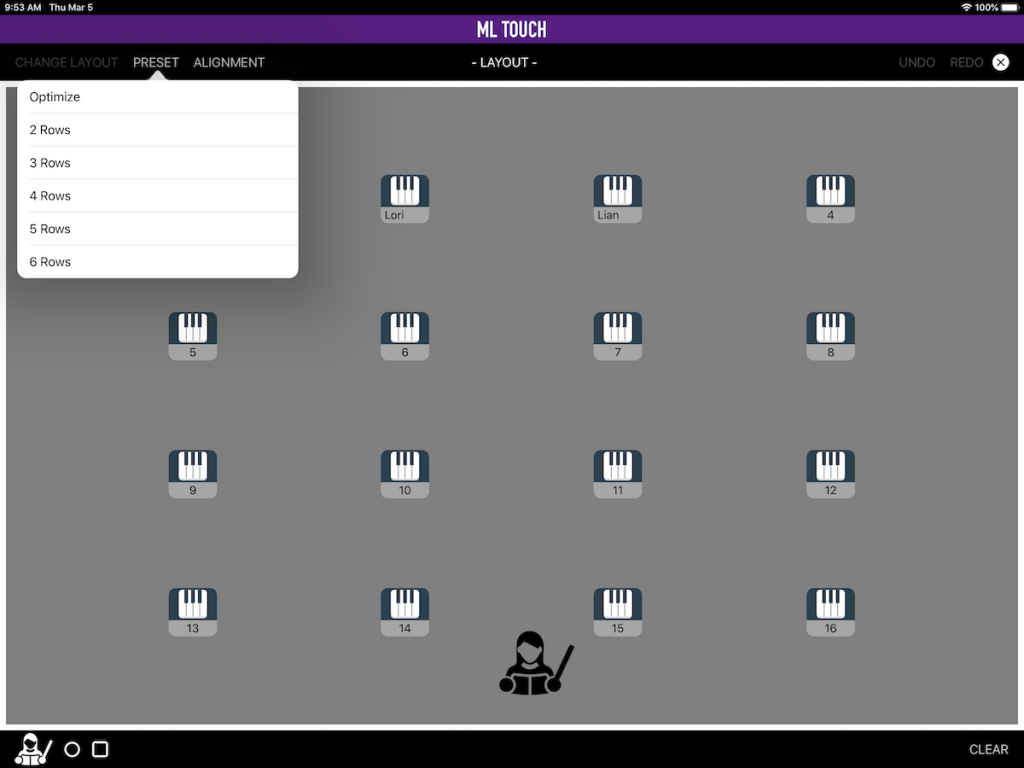 Image 4 (2) Personalize class layout in ML Touch app.