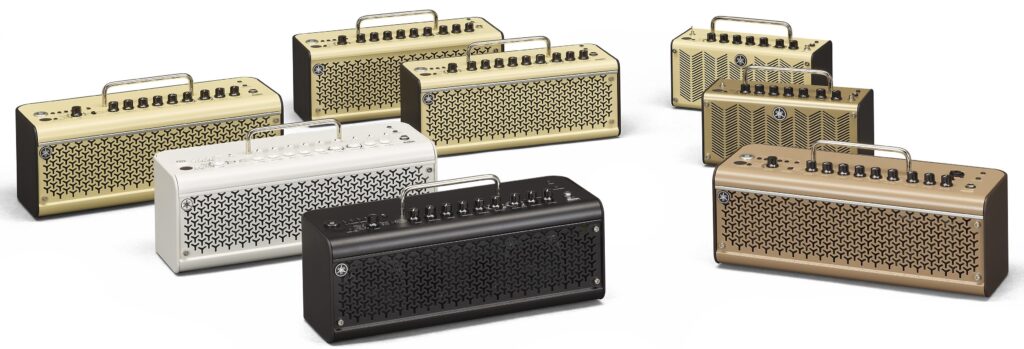 thr guitar amps Several small desktop amplifiers.