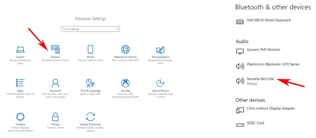bluetooth-windows-screens Illustration showing how to pair Windows computer with a sound bar.