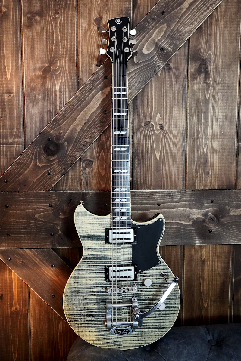DSC00127 Yamaha Revstar guitar with mahogany necks and rosewood fingerboards.