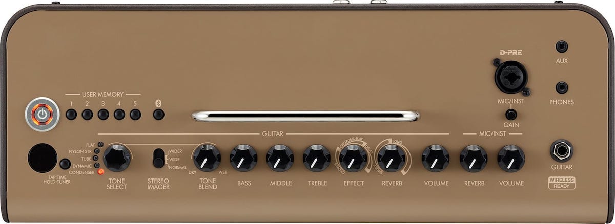 THR30IIA_top-panel Top panel of the Yamaha THR30IIA desktop amp.