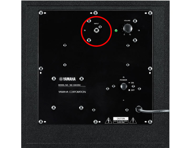 /NS-SW050-input-circled-in-red Back panel with input indicated.