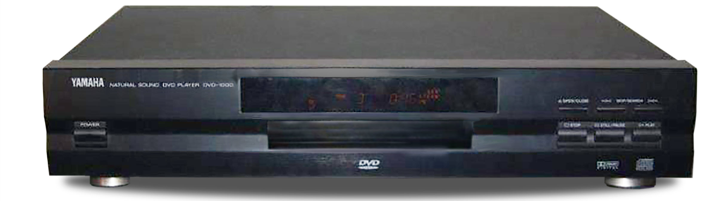 08_dvd1000 View of front and top of audio component.