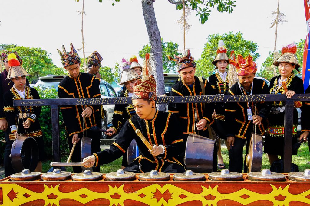 Kulintang-resize Group playing traditional drums.