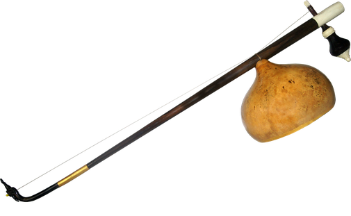 kse-diev A long thin board with single string and attached cup.