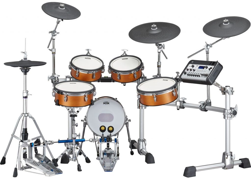 DTX10K-X A hybrid acoustic and electronic drum kit.