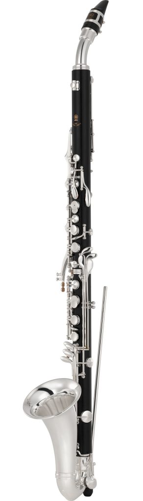 Clarinet with upturned silver bell.