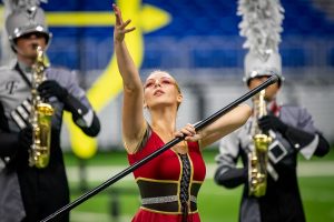 color guard performing