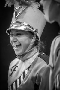 Forney High School band member in uniform