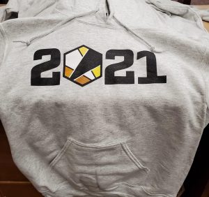 sweatshirt showing versatility of band's logo