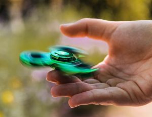 close up of fidget spinner