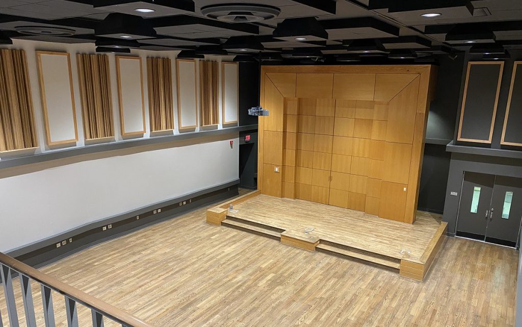 Auburn University Studio: View of tracking room from the balcony