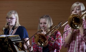 three members of winds ensemble