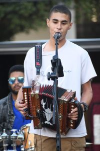 member of Bayou Tigre Stepper performing