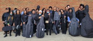 group photo of orchestra students