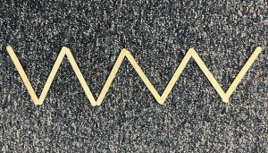 triangle soundwave made of popsicle sticks