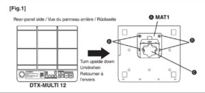 figure 1 of mounting the DTX percussion pad