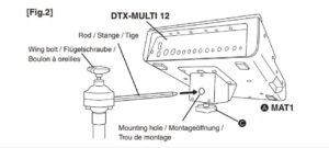 figure 2 of mounting the DTX percussion pad