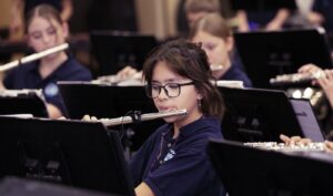 rehearsal of flute section