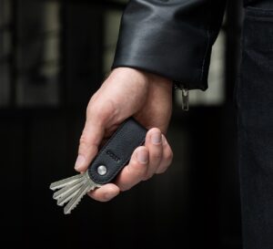 hand holding key organizer