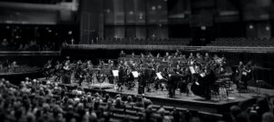 watching a symphony orchestra