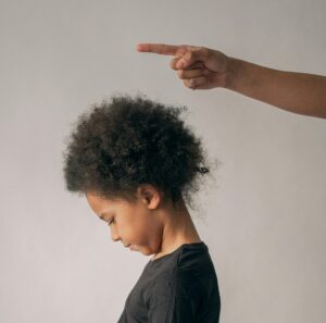 despondent child after being reprimanded