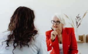 two women in heated confrontation