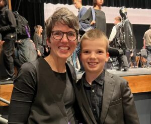 Music educator Julie Anne Russell and her son